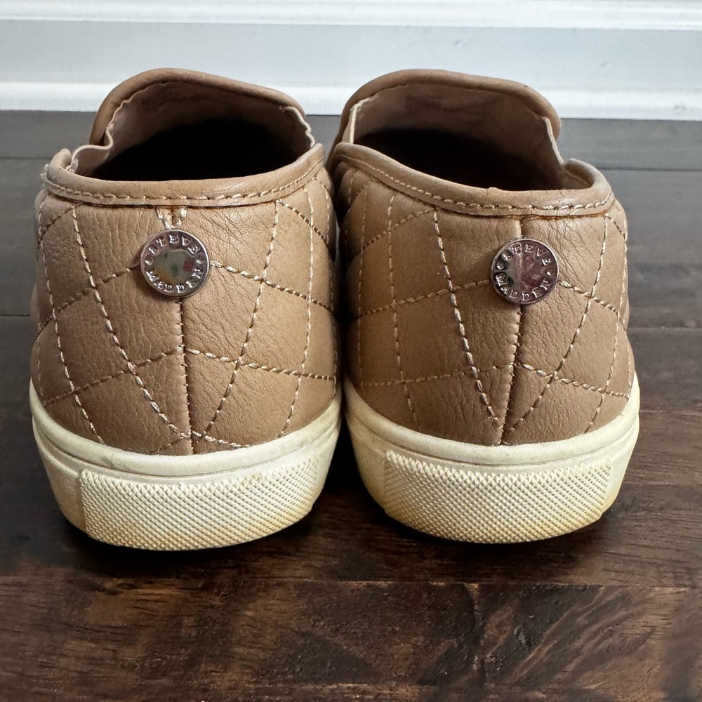 Steve Madden Women’s Beige Quilted Slip-On Shoes - Picture 4 of 8